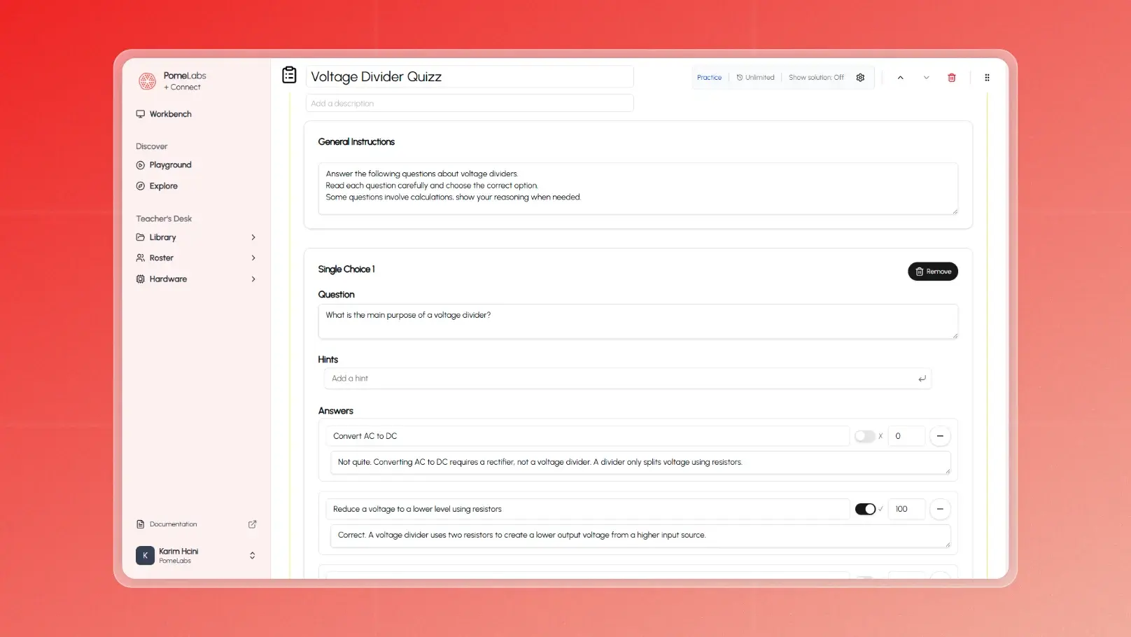 Quiz screenshot