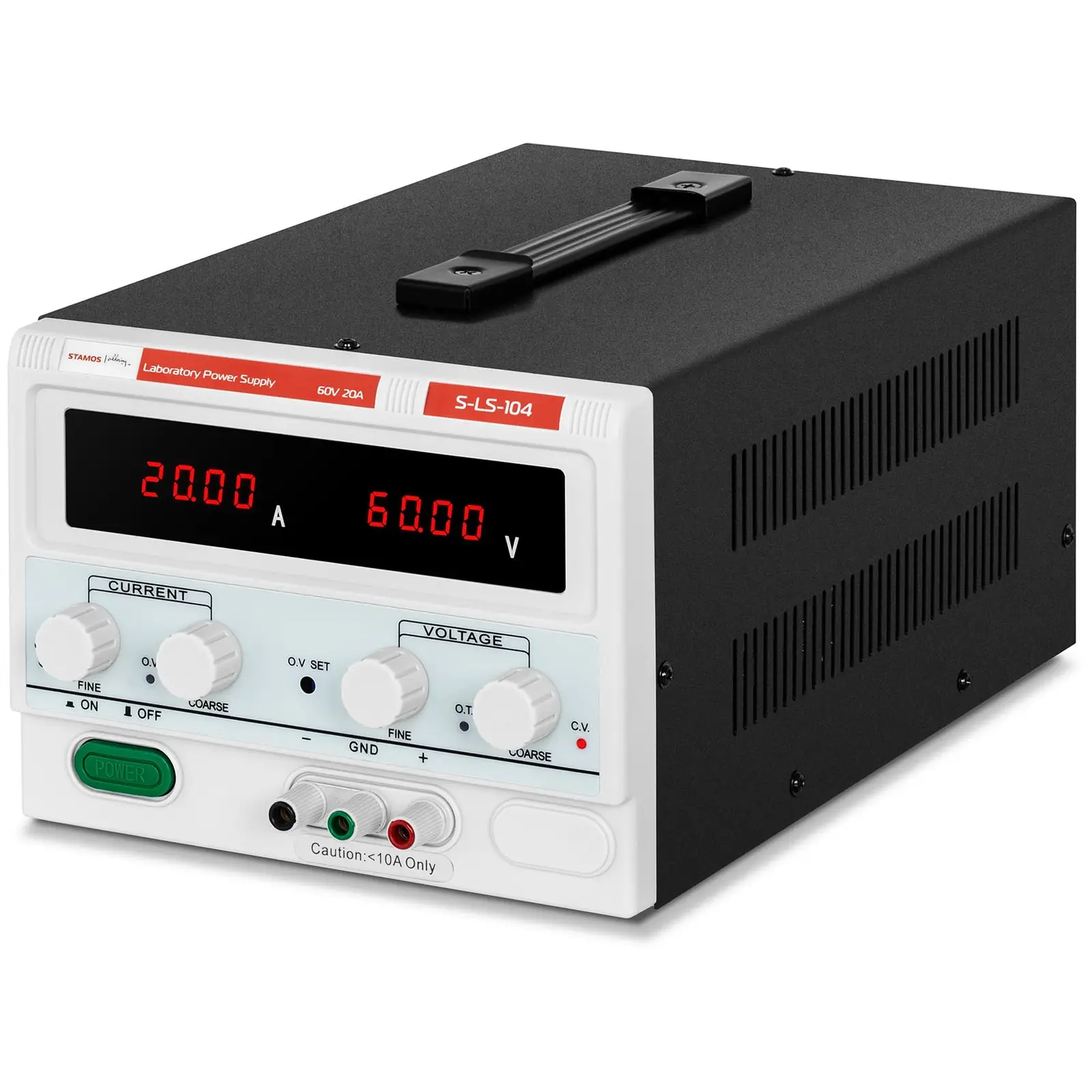 Adjustable bench power supply for laboratory use